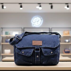 INFEUN Denim Messenger Bag